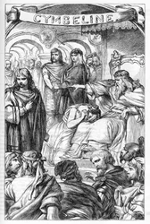 Cymbeline - (The Tragedy of Cymbeline, King of Britain) - Illustration i "" Completes de William Shakespeare"" 1866 - Illustrationerne og den generelle form for denne udgave er lånt fra Cassells illustrerede Shakespeare, udgivet i London