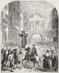 Defoe in the Pilory på Temple Bar