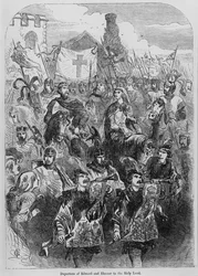 Edward I (1239-1307) og Eleanor af Castilla (1246-90) afgang til det hellige land