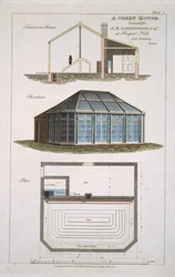 Design til et grønt hus udført for J. E Liebenrood på Prospect Hill
