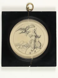 Design til en medalje til minde om slaget ved Blenheim