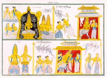 Dewa Loka, fra The History and Doctrine of Buddhism af Edward Upham, 1829
