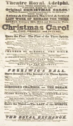 Dickens playbill: A Christmas Carol på Adelphi Theatre Royal, 26. februar 1814