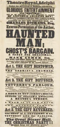 Dickens playbill: The Haunted Man, på Adelphi Theatre Royal, 28. december 1848