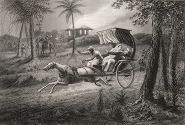 Dr. Graham skudt i sin buggy af Sealkote-mytterierne i 1857, fra 