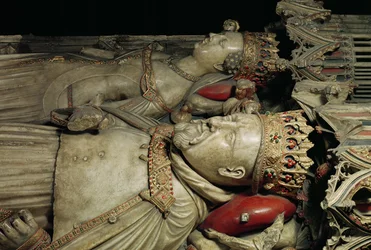 Skuebillede af Henrik IV (1367-1413) på hans grav i Canterbury Cathedral (marmor)