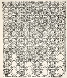 Graveret almanak, 1591 (Bagford kopi)