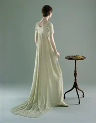 Aftenkjole, 1800 (bomuldsmuslin & glasperler)