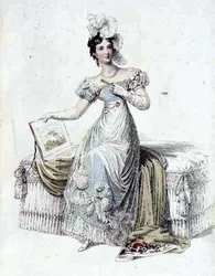 Aftenkjole, modeplade fra Ackermann