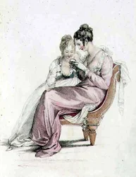 Aften- eller heldragt, modeplade fra Ackermann