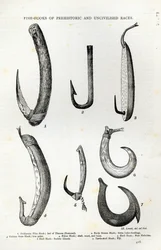 Fiskekroge af forhistoriske og uciviliserede racer, fra 