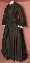 Florence Nightingales sorte livstykke og matchende nederdel, ca. 1870