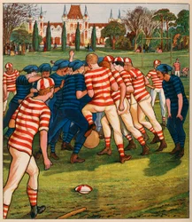 Fodbold, fra British Sports and Games, pub. C. 1880.