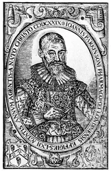 Frontispice for Paradisi in Sole Paradisus Terrestris af John Parkinson, udgivet 1629