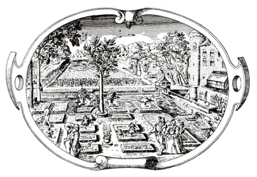 Frontispice, fra The Herball, af John Gerard (1545-1607), udgivet 1597