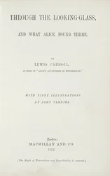 Frontispice til Alice Through the Looking-Glass af Lewis Carroll (1833-98), udgivet af Macmillan, 1872