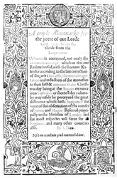 Frontispice til en romersk kalender, 1591
