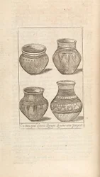 Begravelsesurner, illustration fra Works by Thomas Brown, London 1686
