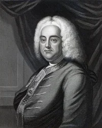George Frideric Handel, graveret af Thomson (se også 377120)
