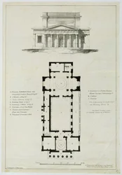 Grundplan for de nedre forsamlingslokaler, Bath, indgraveret af Charles Hullmandel (1789-1850)