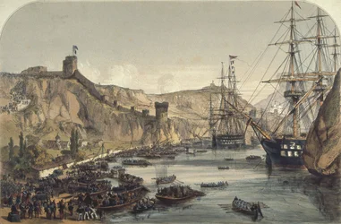 Balaklavas havn med udsigt mod Sortehavet, 1859