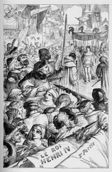 Henry IV (Henry IV) - Illustration i "" Værker komplet af William Shakespeare"" 1866 - Illustrationerne og den generelle form for denne udgave er lånt fra Cassells illustrerede Shakespeare, udgivet i London