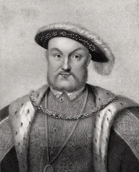 Henry VIII, graveret af Bocquet, fra 