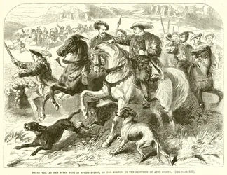 Henrik VII. ved Royal Hunt i Epping Forest, om morgenen henrettelsen af Anne Boleyn