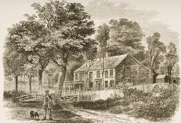Hjemsted for historikeren, William H. Prescott, Pepperill, nær Boston, ca. 1870, fra 