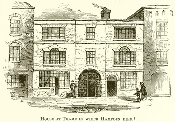 Hus ved Themsen, hvor Hampden døde