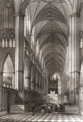 Interiør af Westminster Abbey, City of Westminster, London, England