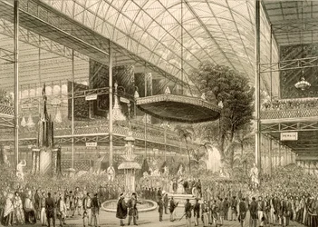 Interiør af den store udstilling, Grand State åbning 1. maj 1851