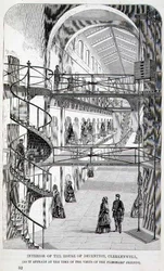 Interiør af House of Detention, Clerkenwell, fra "The Criminal Prisons of London and Scenes of Prison Life" af Henry Mayhew (1812-87) og John Binn