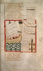 Invasion af skotter og danskere, fra Vers Chronicle of 