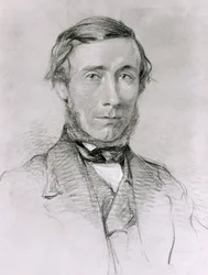 John Tyndall (1820-93) (kul forhøjet med hvidt på papir)