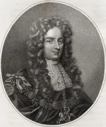 Laurence Hyde, graveret af Bocquet, illustration fra "A catalogue of Royal and Noble Authors, Volume IV", udgivet i 1806