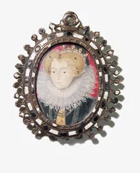 Lettice Knollys, Lady Leicester (akvarel på vellum)