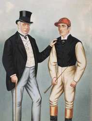 Lord Falmouth og Fred Archer (1857-1886) (wc på papir)