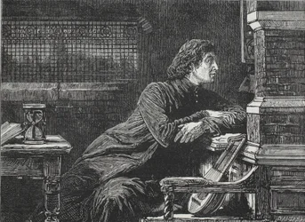 Luther at the Casement, illustration fra The History of Protestantism af James Aitken Wylie (1808-1890), pub. 1878