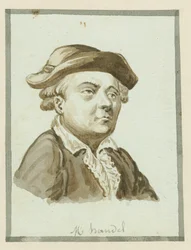M. Handel, midten af 1800-tallet (blæk på papir)