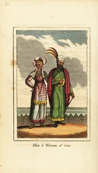 Mand og kvinde fra Goa, Indien