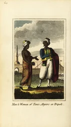 Mand og kvinde fra Tunis, Algier eller Tripoli