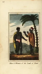 Mand og kvinde i Landet Natal, Sydafrika