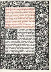 Manuskript med historisk initial "G" og fuld sidekant, 1893