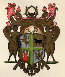 Frimurerbanner i York-logens besiddelse, ca. 1776, fra The History of Freemasonry, bind II, udgivet af Thomas C. Jack, London, 1883