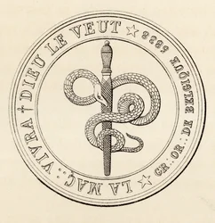 Frimurersegl, fra «The History of Freemasonry, bind III», udgivet af Thomas C. Jack, London, 1883