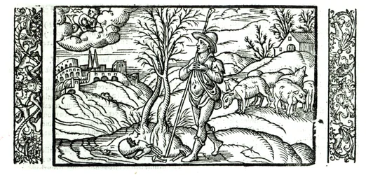 Januar måned fra en hyrdekalender, 1579