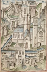 Fru Ny Coll 288, f4v. (Chaundler-manuskript), Life of William of Wykeham af Thomas Chaundler (pen og blæk & tempera på vellum)