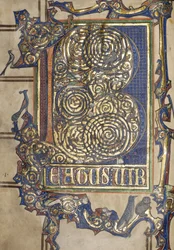 Ms. New Coll 358, frontispice, Psalter, St. Alban