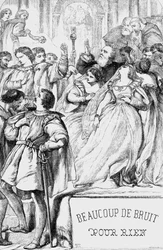 Much Ado About Nothing - Illustration i "" Værker komplet af William Shakespeare"" 1866 - Illustrationerne og den generelle form for denne udgave er lånt fra Cassells illustrerede Shakespeare, udgivet i London